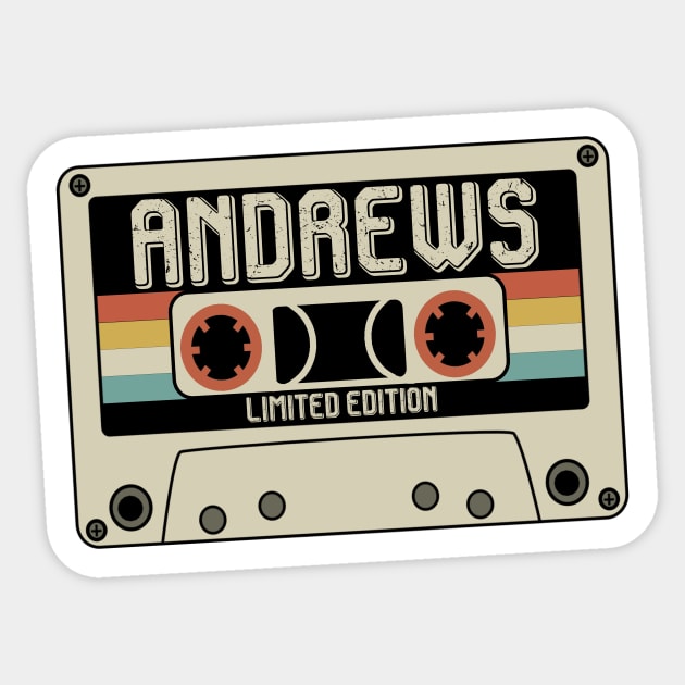 Andrews - Limited Edition - Vintage Style Sticker by Debbie Art